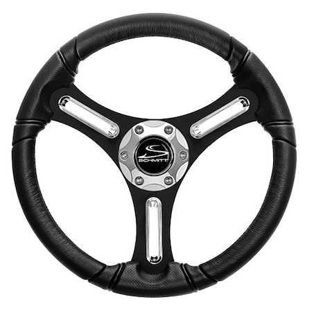 Schmitt Marine Torcello 14in Wheel - 03 Series - Polyurethane Wheel w/Chrome Spoke Inserts Cap PU031104-12R
